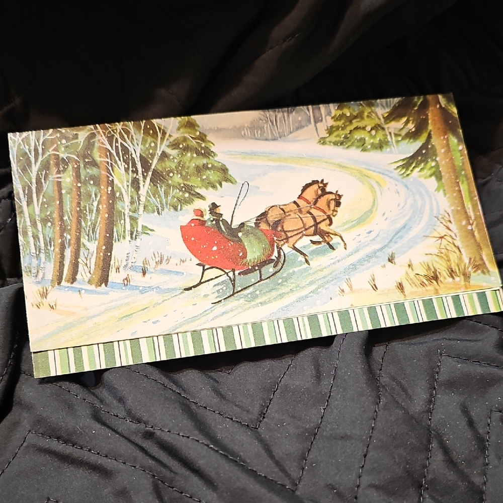 Vintage Winter Scene Greeting Card